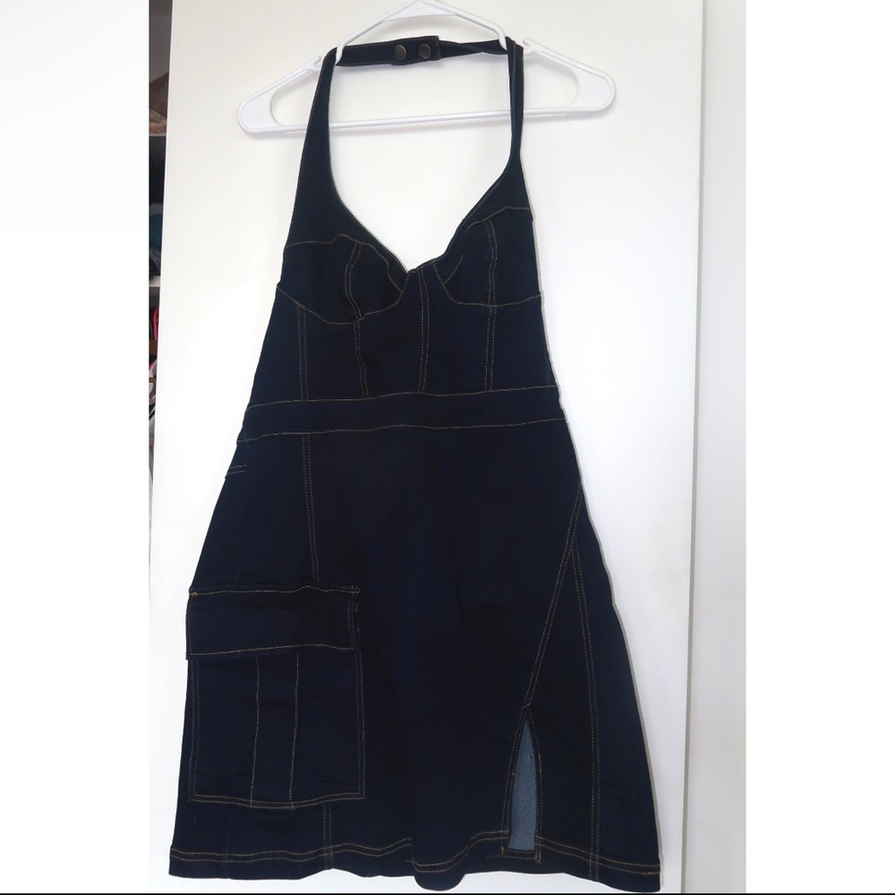 Denim Halter Dress